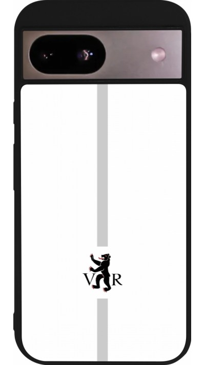 Google Pixel 8a Case Hülle - Silikon schwarz Kanton AR weiss