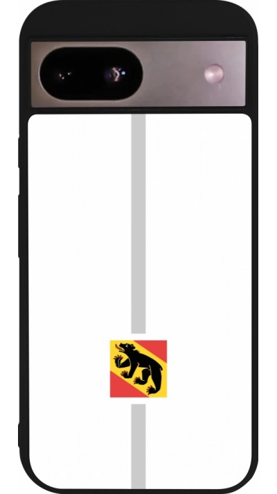 Google Pixel 8a Case Hülle - Silikon schwarz Kanton BE weiss