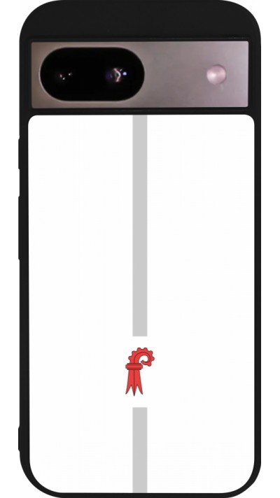 Google Pixel 8a Case Hülle - Silikon schwarz Kanton BL weiss