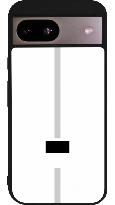 Google Pixel 8a Case Hülle - Silikon schwarz Kanton FR weiss