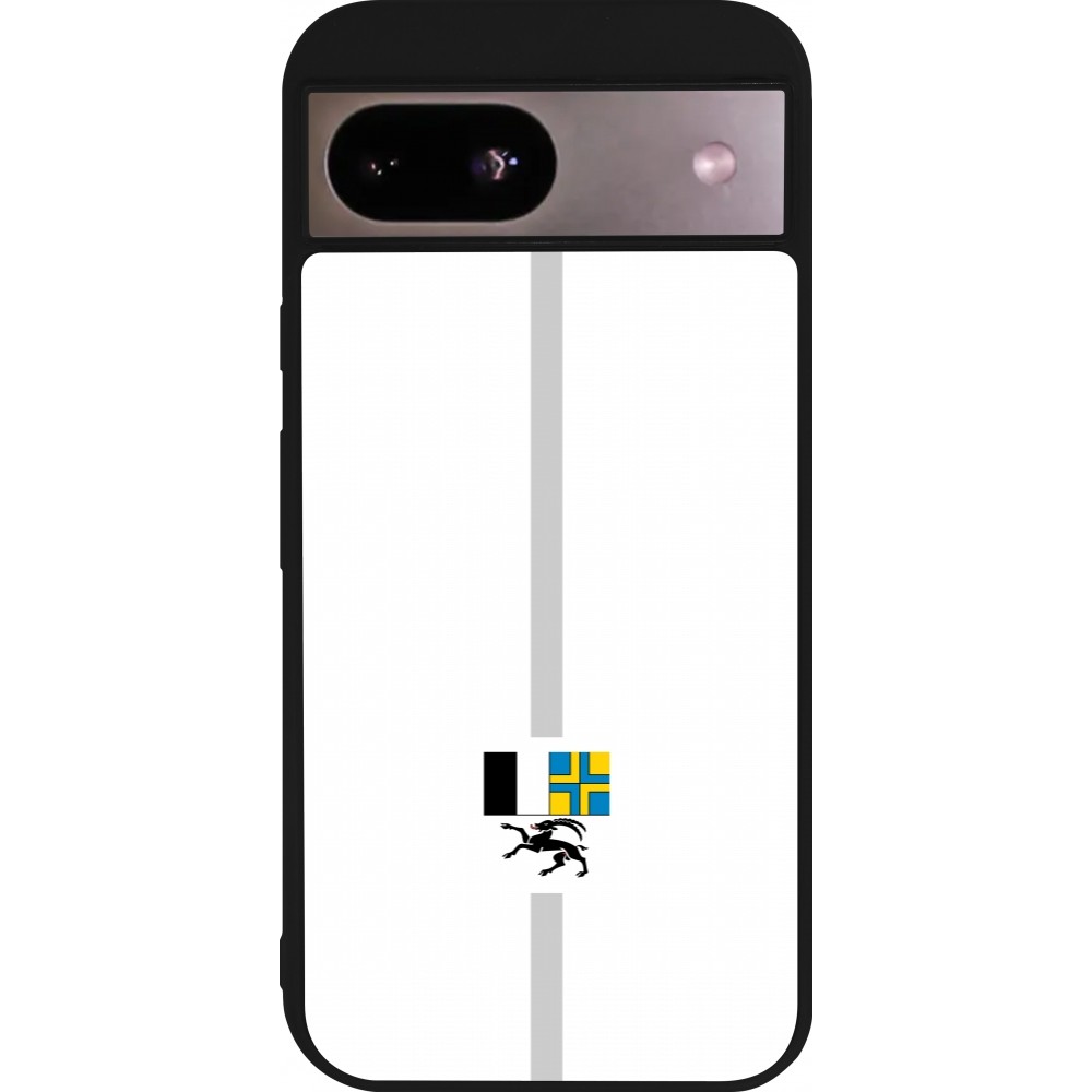 Google Pixel 8a Case Hülle - Silikon schwarz Kanton GR weiss