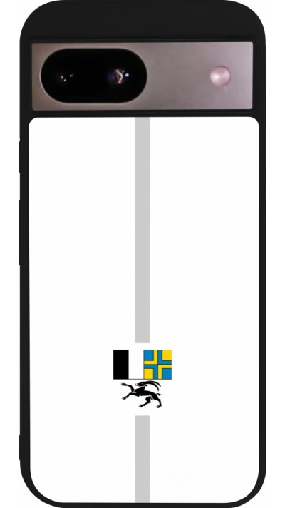 Google Pixel 8a Case Hülle - Silikon schwarz Kanton GR weiss