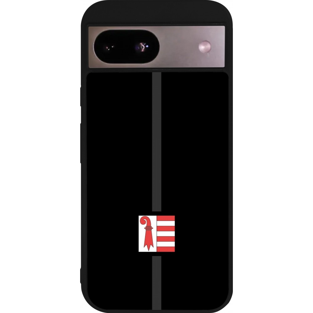 Google Pixel 8a Case Hülle - Silikon schwarz Kanton JU schwarz
