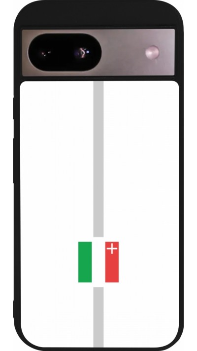 Google Pixel 8a Case Hülle - Silikon schwarz Kanton NE weiss