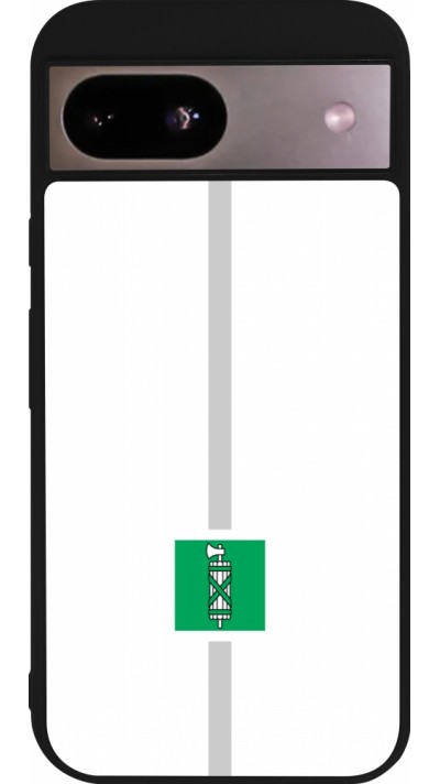 Google Pixel 8a Case Hülle - Silikon schwarz Kanton SG weiss