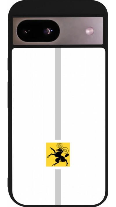 Google Pixel 8a Case Hülle - Silikon schwarz Kanton SH weiss