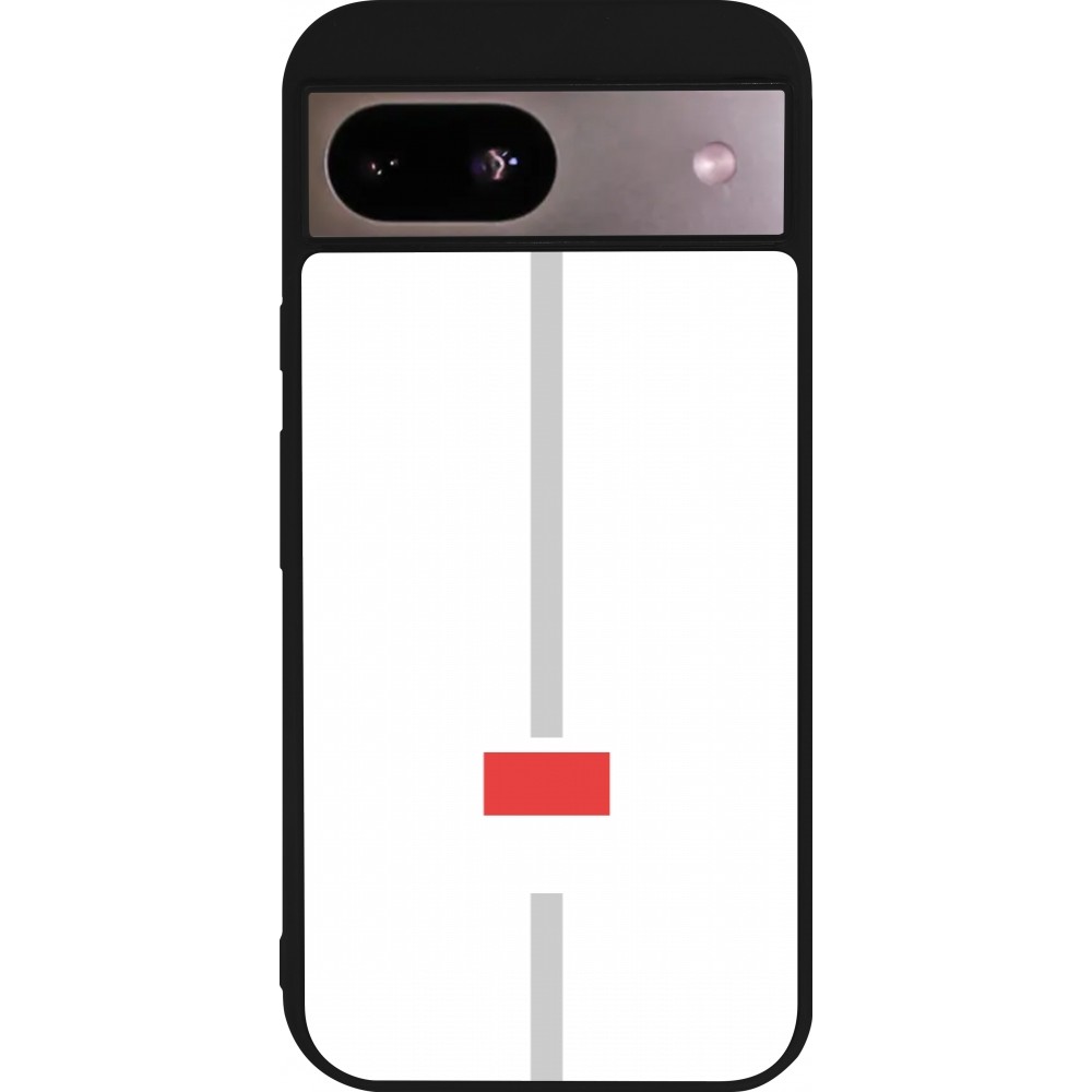 Google Pixel 8a Case Hülle - Silikon schwarz Kanton SO weiss