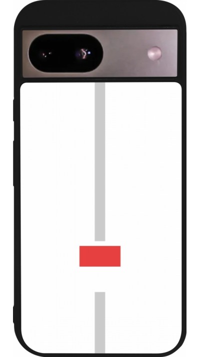 Google Pixel 8a Case Hülle - Silikon schwarz Kanton SO weiss