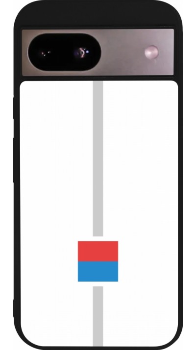 Google Pixel 8a Case Hülle - Silikon schwarz Kanton TI weiss
