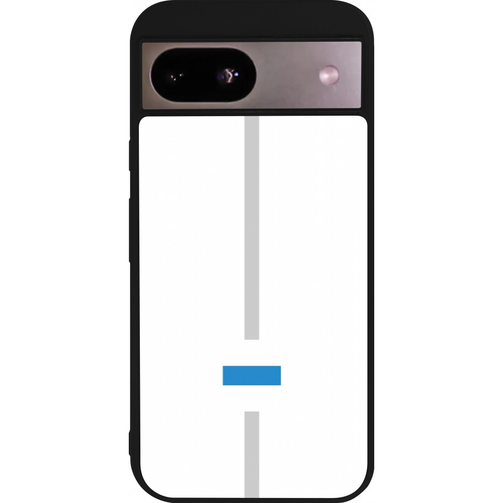 Google Pixel 8a Case Hülle - Silikon schwarz Kanton ZG weiss