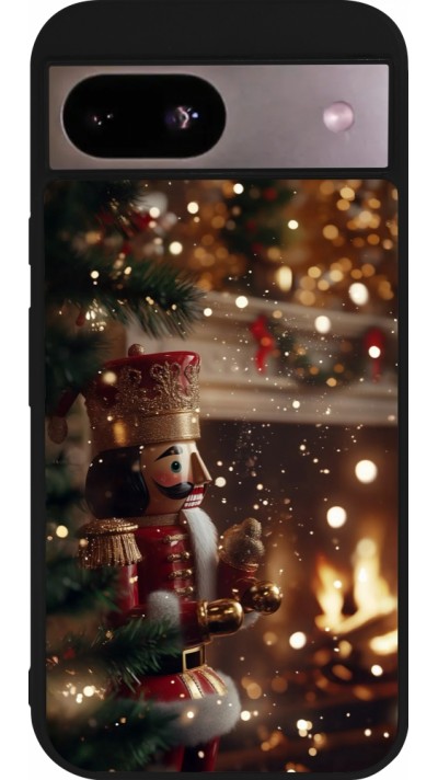 Coque Google Pixel 8a - Silicone rigide noir Christmas 25 Xmas Nutcracker