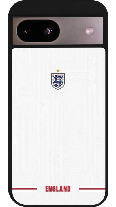 Google Pixel 8a Case Hülle - Silikon schwarz England 2026 personalisierbares Fussballtrikot