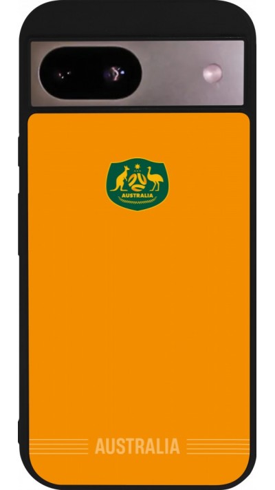 Google Pixel 8a Case Hülle - Silikon schwarz Australien 2026 personalisierbares Fussballtrikot