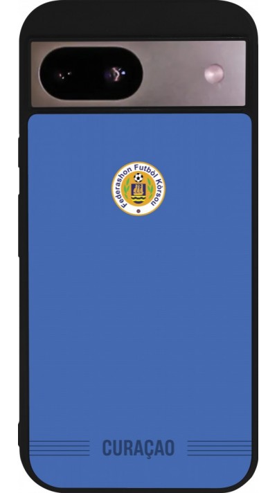 Google Pixel 8a Case Hülle - Silikon schwarz Curaçao 2026 personalisierbares Fussballtrikot