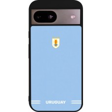 Google Pixel 8a Case Hülle - Silikon schwarz Uruguay 2026 personalisierbares Fussballtrikot