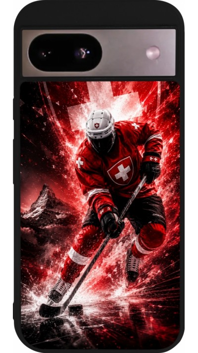 Google Pixel 8a Case Hülle - Silikon schwarz Hockey World Championship Player