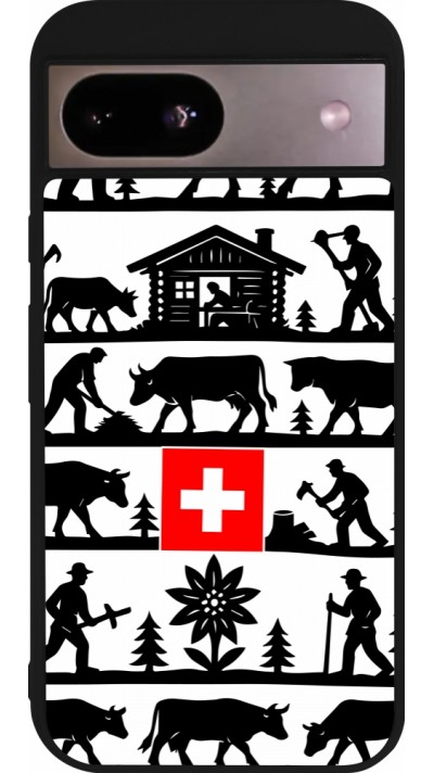 Google Pixel 8a Case Hülle - Silikon schwarz Poya Schweiz 1