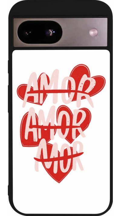 Google Pixel 8a Case Hülle - Silikon schwarz Saint Valentines Day 26 Amor