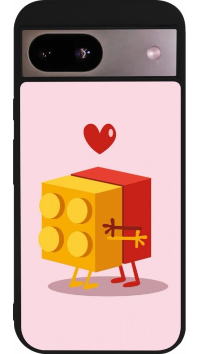 Google Pixel 8a Case Hülle - Silikon schwarz Saint Valentines Day 26 Puzzle