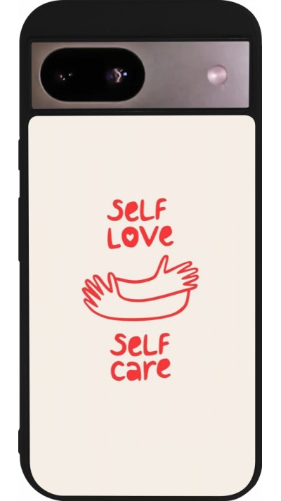 Google Pixel 8a Case Hülle - Silikon schwarz Saint Valentines Day 26 Self love self care