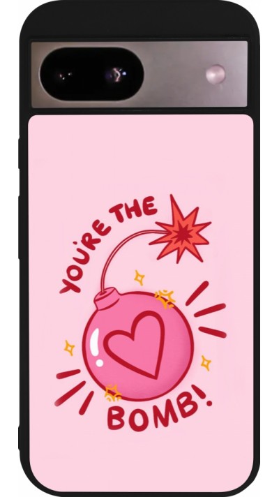 Google Pixel 8a Case Hülle - Silikon schwarz Saint Valentines Day 26 You are the bomb