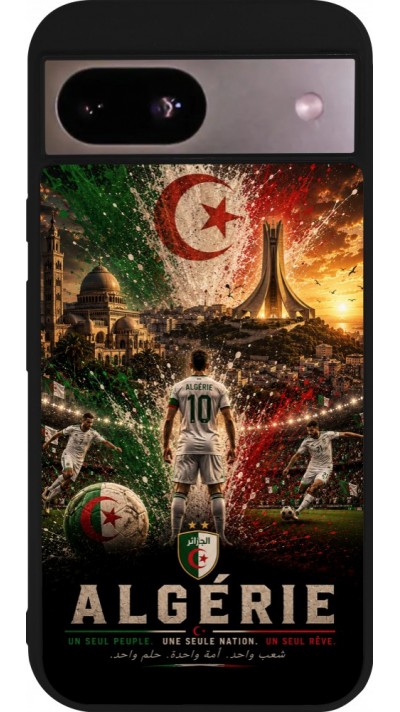 Google Pixel 8a Case Hülle - Silikon schwarz Fussball Algerien splash 2026