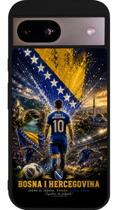 Google Pixel 8a Case Hülle - Silikon schwarz Fussball Bosnien und Herzegowina splash 2026