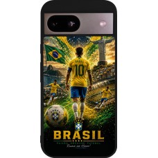 Google Pixel 8a Case Hülle - Silikon schwarz Fussball Brasilien splash 2026