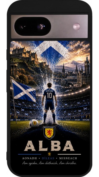 Google Pixel 8a Case Hülle - Silikon schwarz Fussball Schottland splash 2026