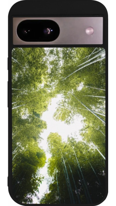 Google Pixel 8a Case Hülle - Silikon schwarz Spring 23 forest blue sky
