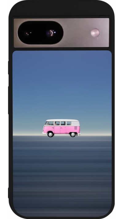 Google Pixel 8a Case Hülle - Silikon schwarz Spring 23 pink bus