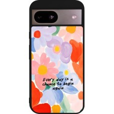 Google Pixel 8a Case Hülle - Silikon schwarz Every day is a chance Spring 2026