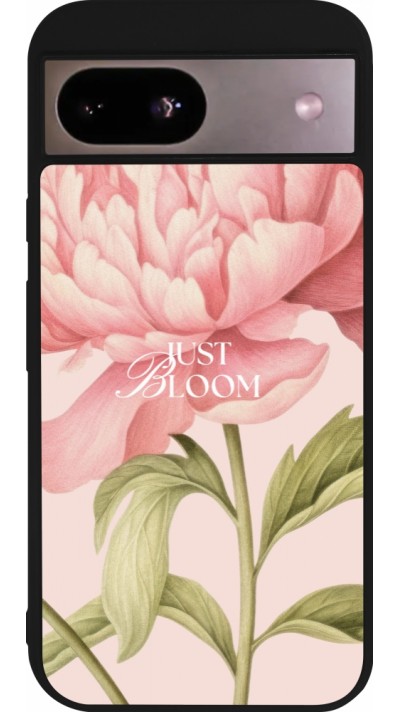 Coque Google Pixel 8a - Silicone rigide noir Just Bloom Spring 2026