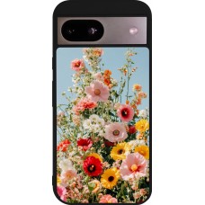 Google Pixel 8a Case Hülle - Silikon schwarz Spring flowers Spring 2026