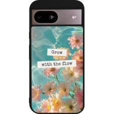 Google Pixel 8a Case Hülle - Silikon schwarz Summer 2025 Grow with the flow