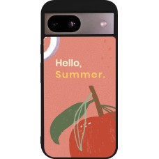 Google Pixel 8a Case Hülle - Silikon schwarz Summer 2025 Hello summer