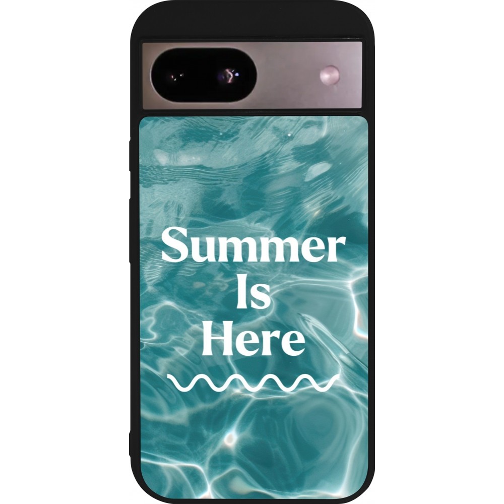 Google Pixel 8a Case Hülle - Silikon schwarz Summer 2025 Summer is here