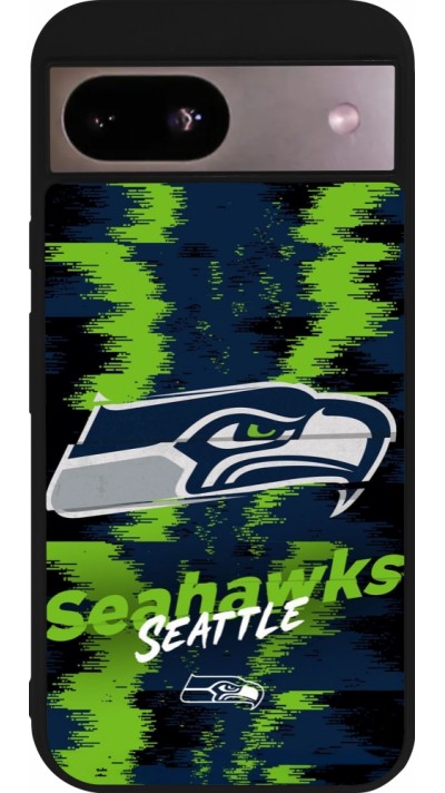 Google Pixel 8a Case Hülle - Silikon schwarz Super Bowl 26 Seattle 2