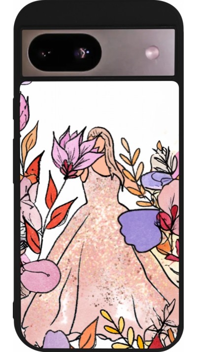 Google Pixel 8a Case Hülle - Silikon schwarz Taylor Swift Sketch - White