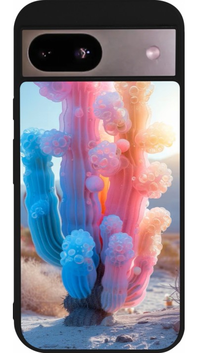 Google Pixel 8a Case Hülle - Silikon schwarz Artificial vegetation 2025