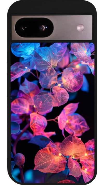 Google Pixel 8a Case Hülle - Silikon schwarz Artificial vegetation 2025