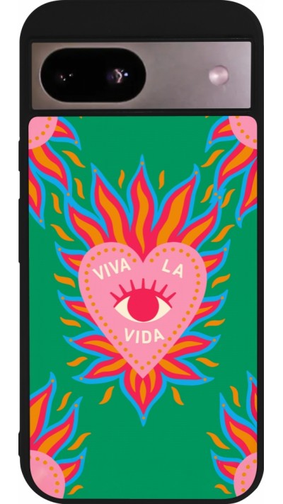 Google Pixel 8a Case Hülle - Silikon schwarz Viva la vida 2026