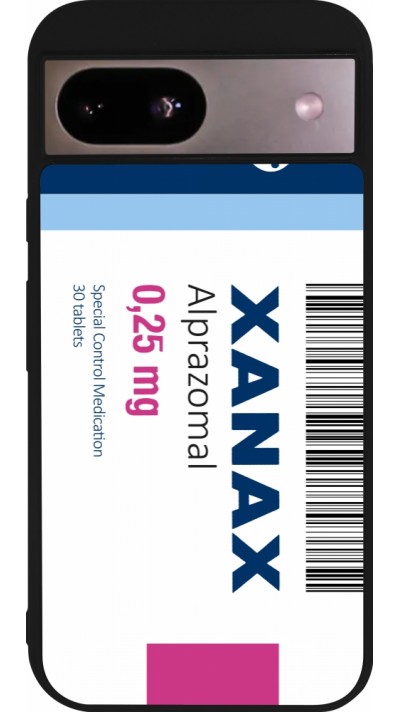 Google Pixel 8a Case Hülle - Silikon schwarz Xanax Alprazolam 2025