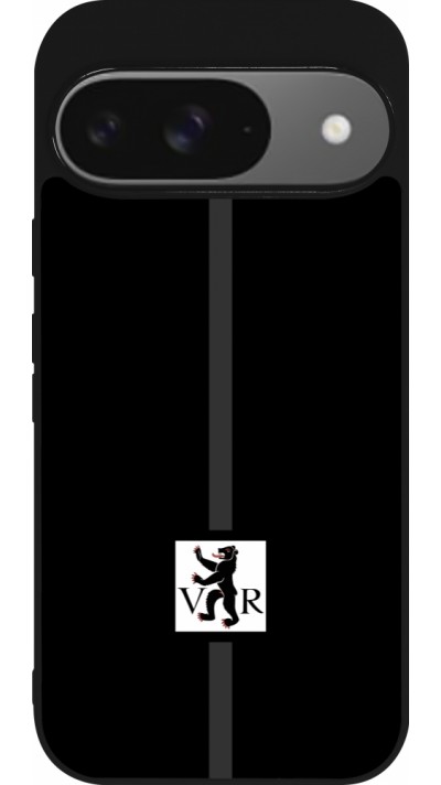 Google Pixel 9 / Pixel 9 Pro Case Hülle - Silikon schwarz Kanton AR schwarz