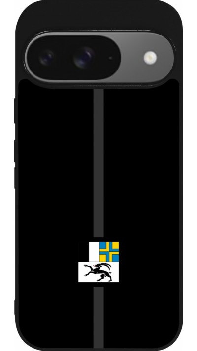 Google Pixel 9 / Pixel 9 Pro Case Hülle - Silikon schwarz Kanton GR schwarz