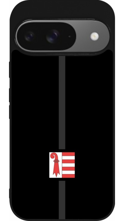 Google Pixel 9 / Pixel 9 Pro Case Hülle - Silikon schwarz Kanton JU schwarz