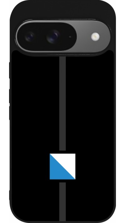 Google Pixel 9 / Pixel 9 Pro Case Hülle - Silikon schwarz Kanton ZH schwarz