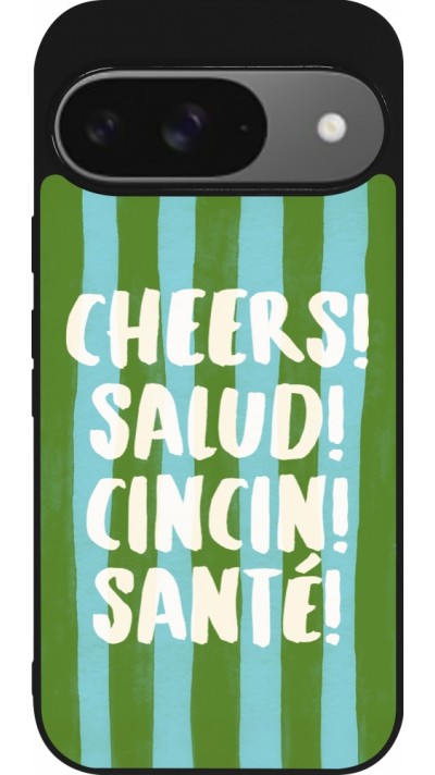 Google Pixel 9 / Pixel 9 Pro Case Hülle - Silikon schwarz Cheers 2026