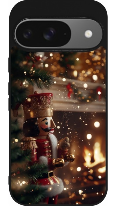 Google Pixel 9 / Pixel 9 Pro Case Hülle - Silikon schwarz Christmas 25 Xmas Nutcracker