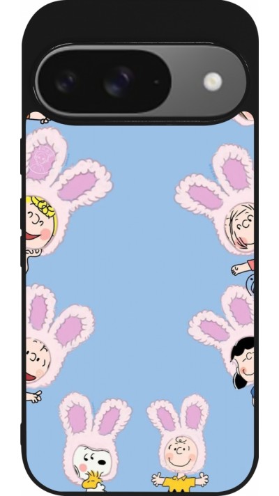 Google Pixel 9 / Pixel 9 Pro Case Hülle - Silikon schwarz Easter 2026 Snoopy